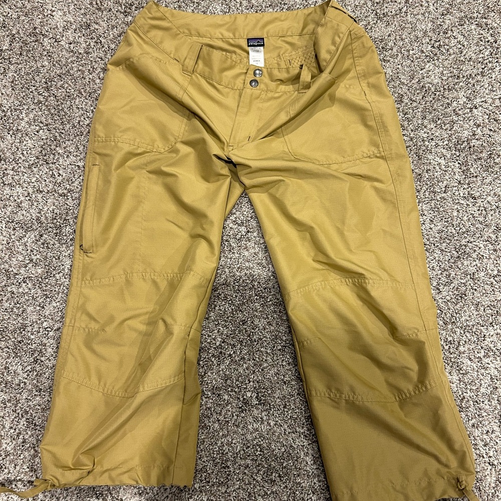 Patagonia Women's Capris in Mustard Yellow.